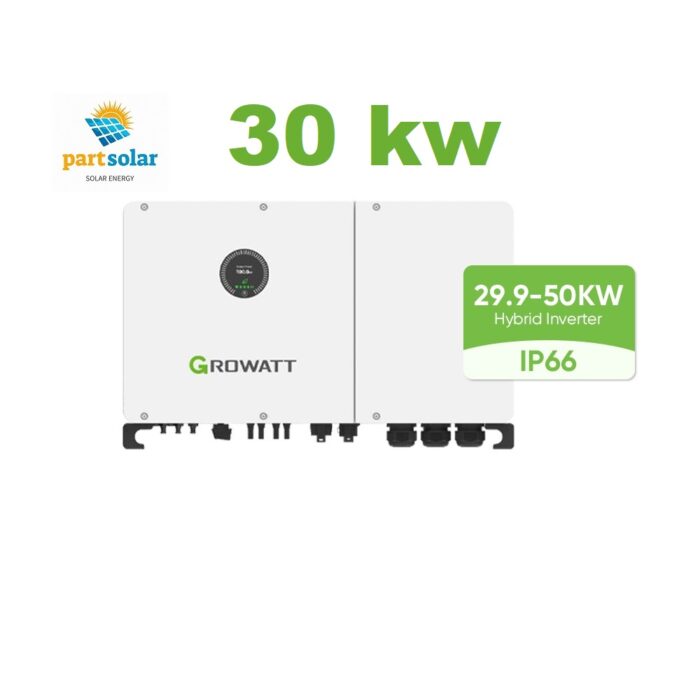 اینورتر هیبرید ON/OFF GRID برند گروواتGROWATT مدل WIT 30K-XHU توان 30KW سه فاز