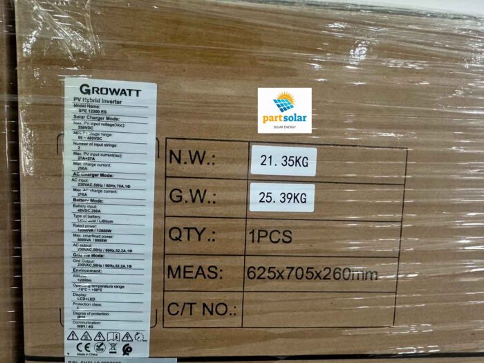 اینورتر هیبرید ON/OFF GRID برند گروواتGROWATT مدل SPE 12000ES توان 12KW تک فاز - Image 3