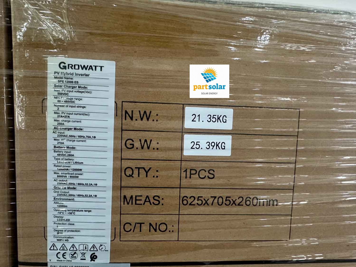 اینورتر هیبرید ON/OFF GRID برند گروواتGROWATT مدل SPE 12000ES توان 12KW تک فاز - Image 3