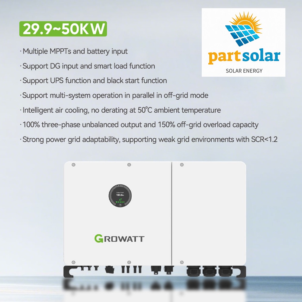 اینورتر هیبرید ON/OFF GRID برند گروواتGROWATT مدل WIT 50K-XHU توان 50KW سه فاز - Image 4