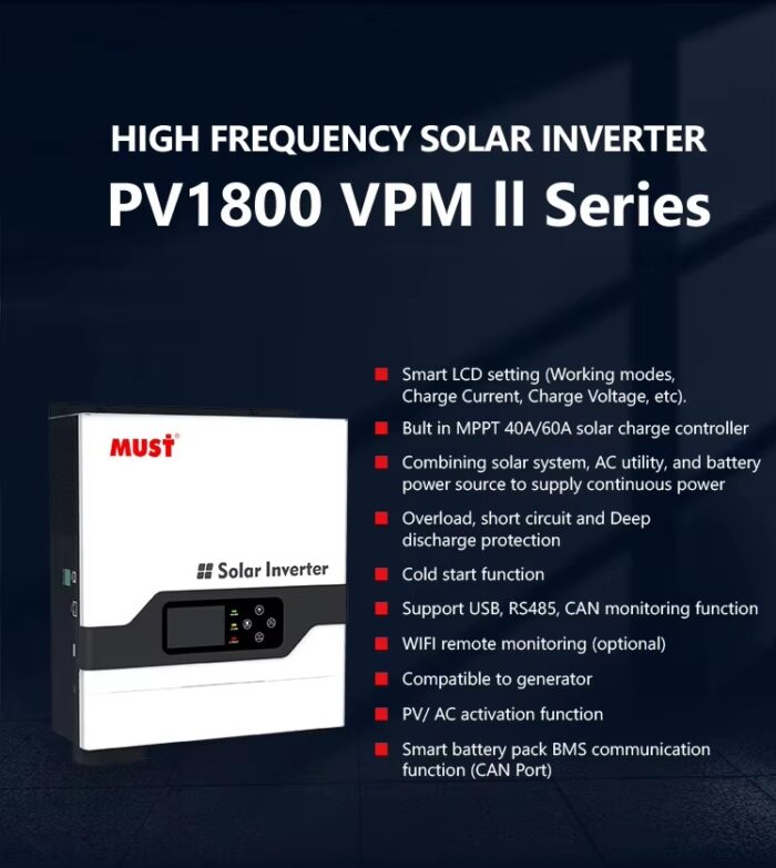 اینورتر(سانورتر) برند ماستMUST مدل PV18-3024 VPM توان 3KW - Image 6