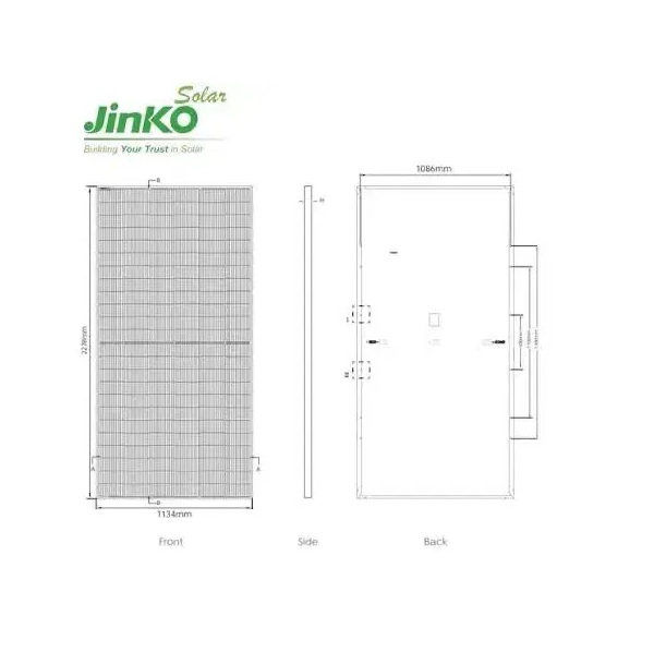 پنل خورشیدی بایفیشیال Jinko Solar مدل66HL4M-BDV توان 620 وات - Image 4