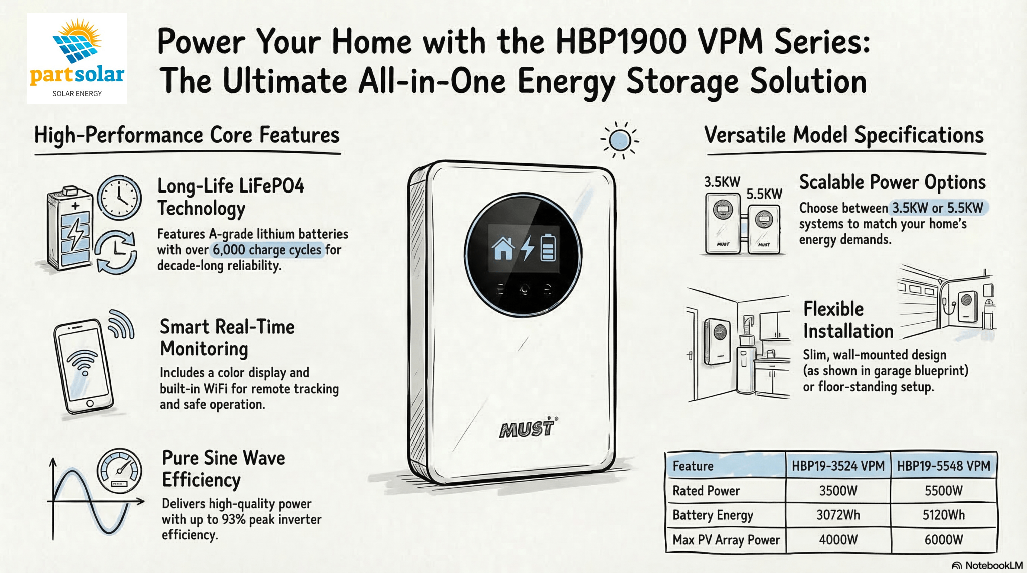 HBP19-3524 VPM All-in-One ESS توان 3500وات - Image 2